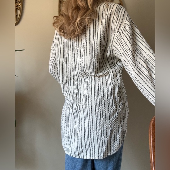 Free People “Rhythm Of The Night” Striped Peasant Tunic Top - Picture 4 of 9